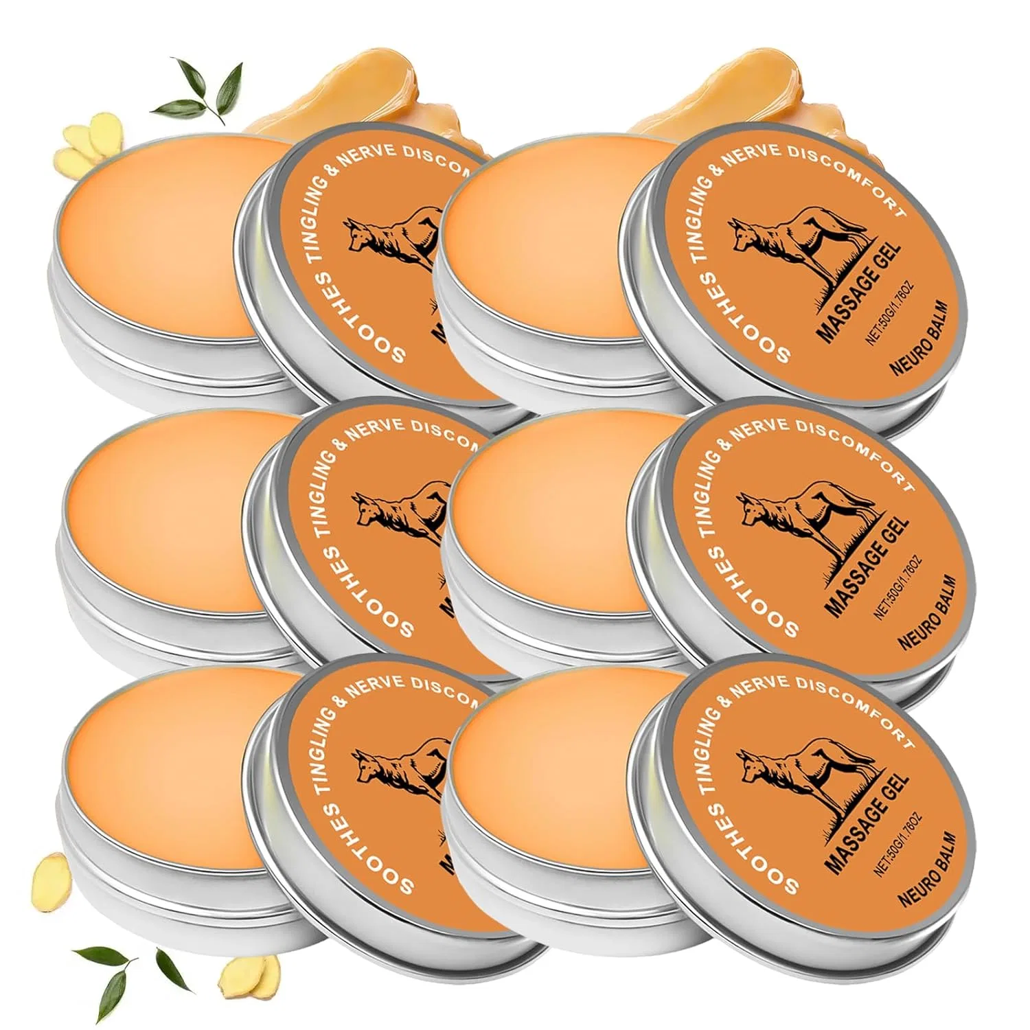 Крем для тела и массажа Neuro Balm, ZKKD, набор 6 шт., 50 г, 6pcs