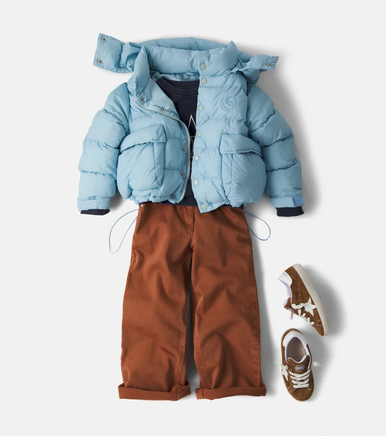 Легкая куртка с капюшоном Stella Mccartney Kids, синий — фото 2