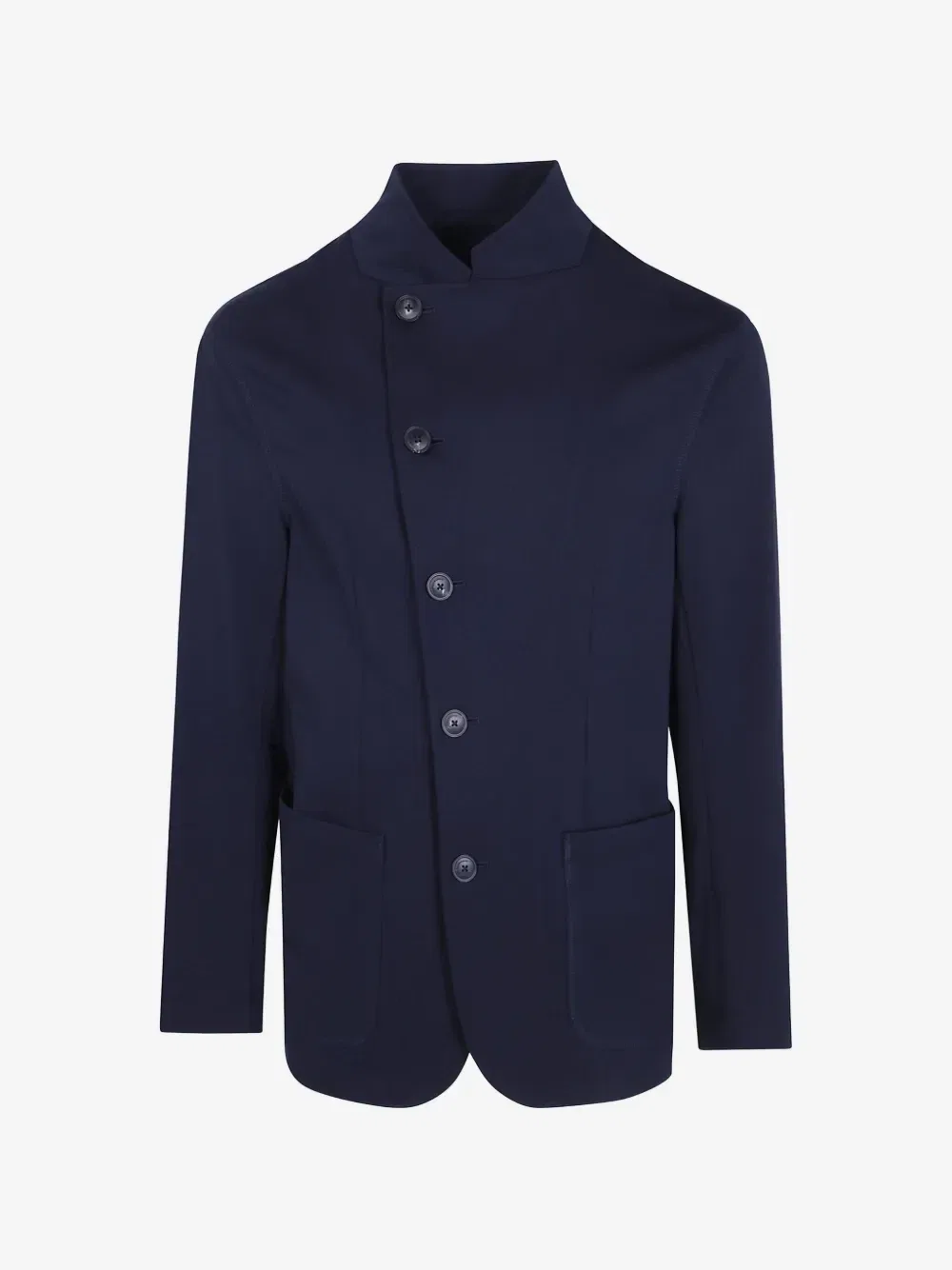 Блейзер с асимметричной застежкой EMPORIO ARMANI, синий