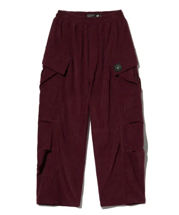Детские вельветовые карманные брюки, Kids tag corduroy pocket pants Brownbreath Kids, бордовый — фото 2