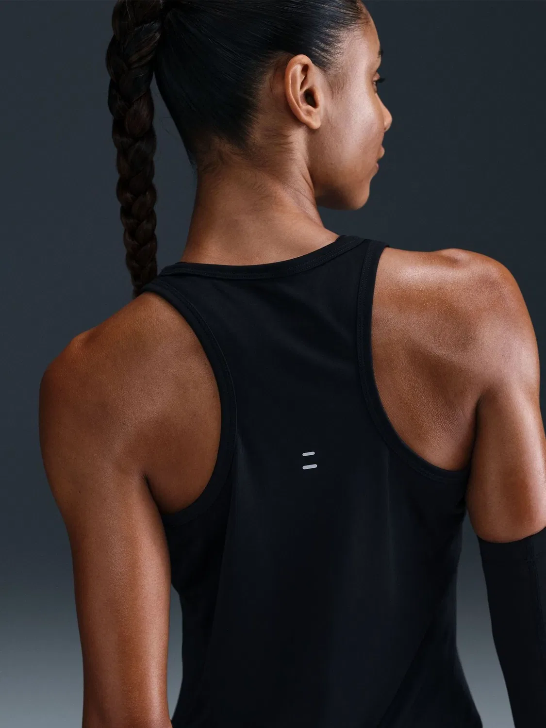 Топ для бега Tempo Dri-FIT Nike, черный — фото 4