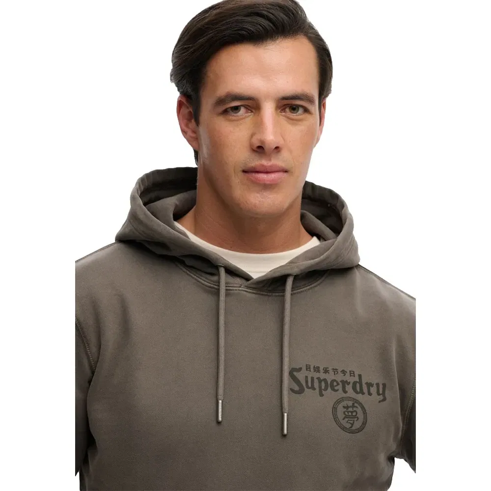 Худи свободного кроя Tokyo Narrative Superdry, серый — фото 3