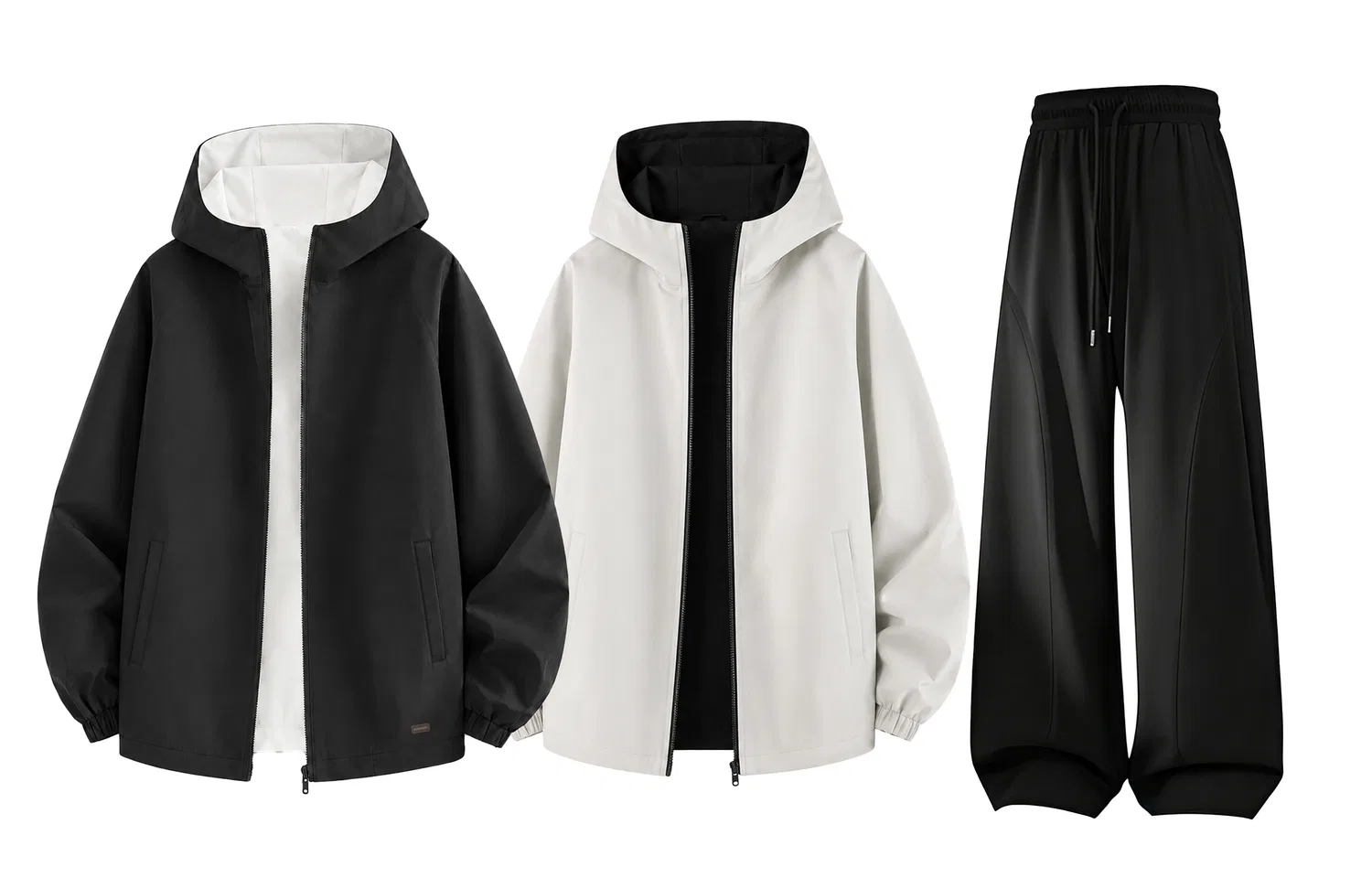 Детский комплект куртка и брюки с капюшоном, ветрозащитный, Khaki + Black, WARRIOR — фото 4