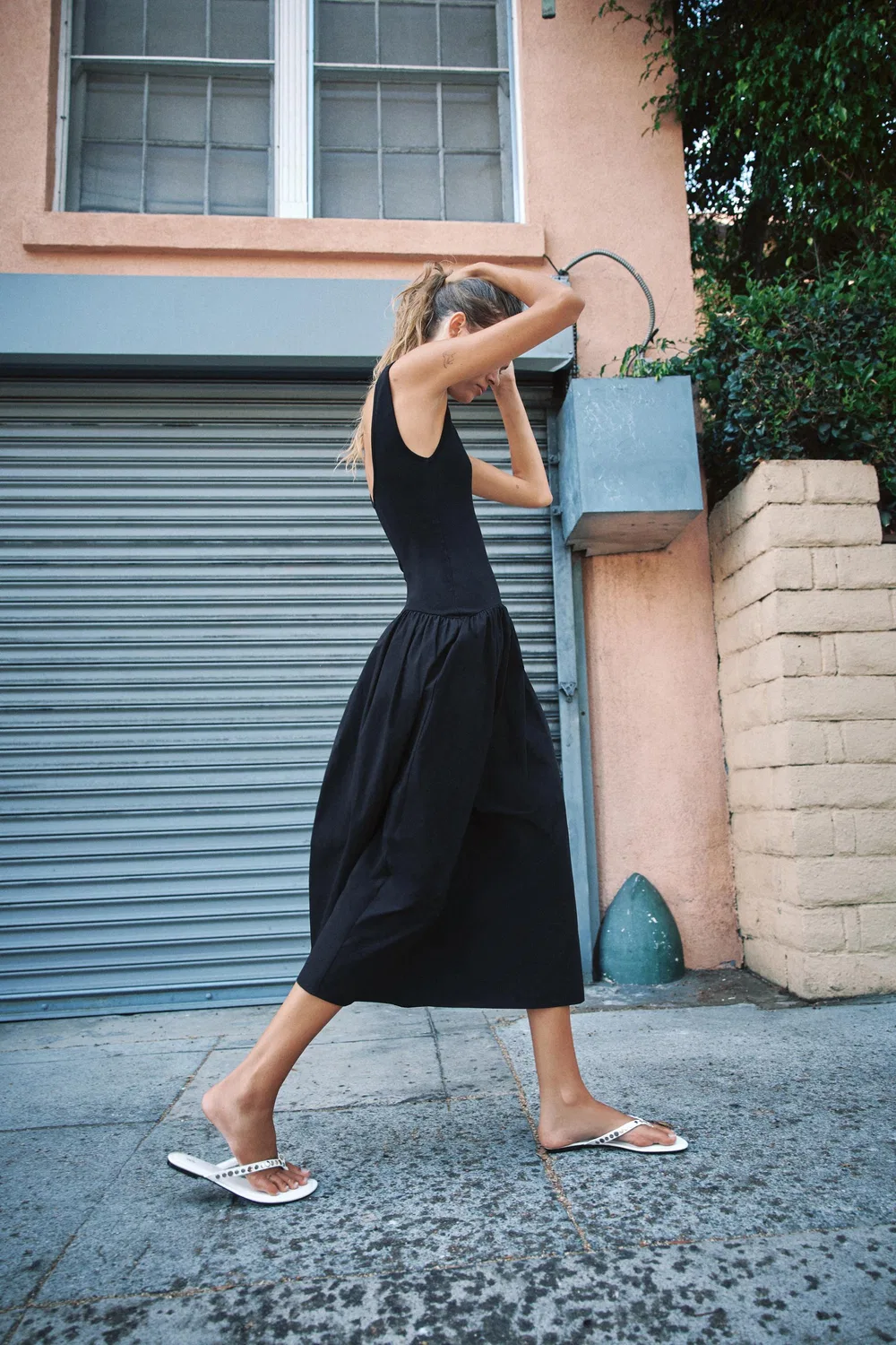 Платье с контрастными брелоками ZARA, Black