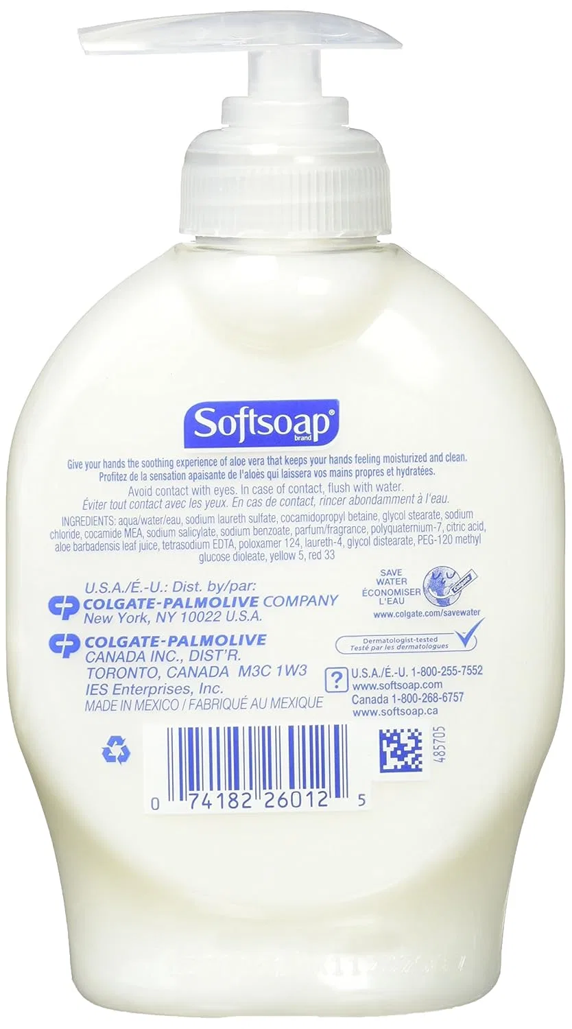 Жидкое мыло для рук увлажняющее Softsoap Алоэ Вера 7.5 oz (212.6 мл) упаковка 6 шт. — фото 2