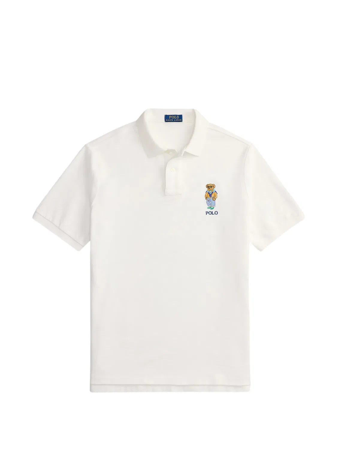 Поло с вышивкой медведя Polo Ralph Lauren, белый