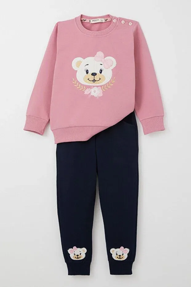 Детский спортивный комплект для девочек с принтом Basics Breeze, Rose Dry