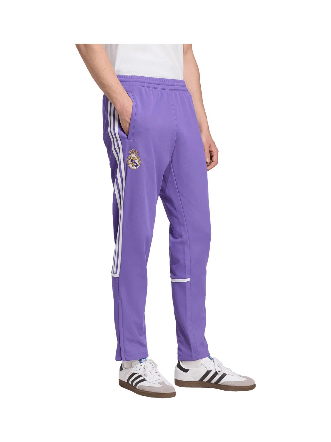 Спортивные брюки Adidas Performance Slim fit фиолетового цвета — фото 2