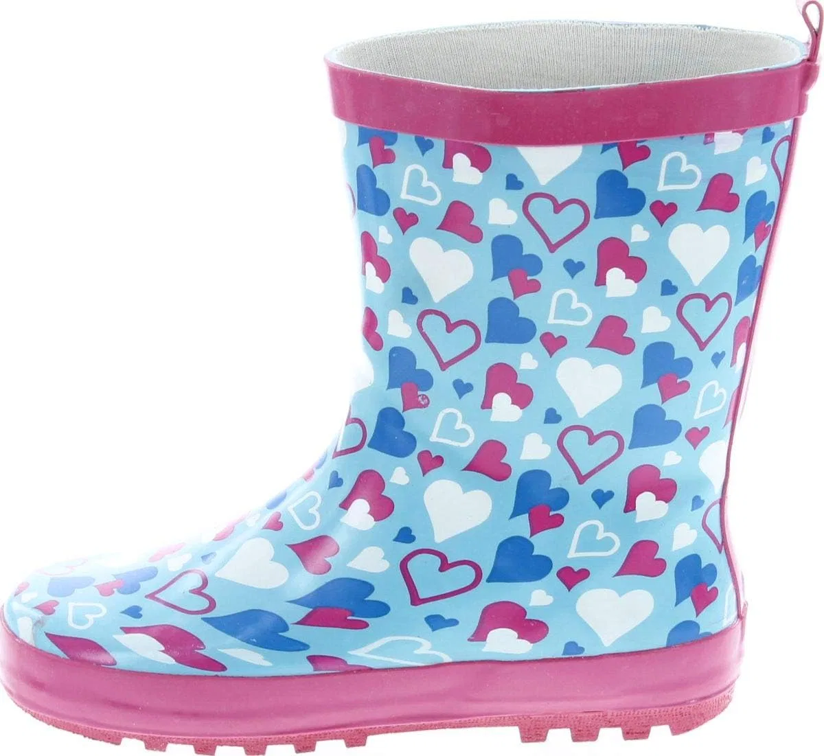 Детские сапоги для девочек водонепроницаемые Rain Boots Static Footwear, Hearts — фото 2