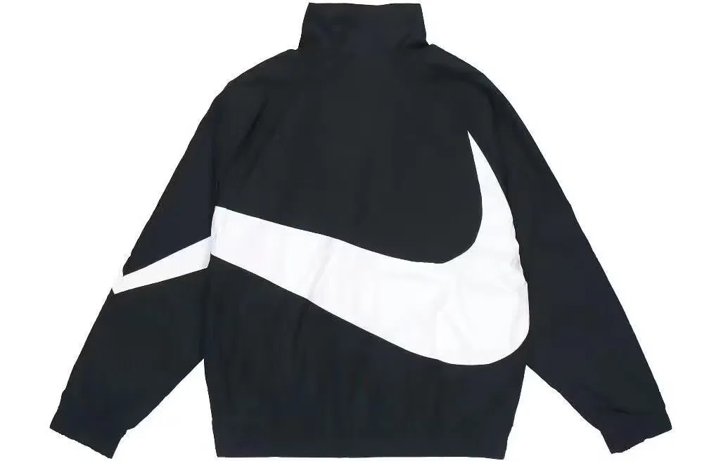 Куртка с длинным рукавом на молнии с принтом логотипа Nike, черная — фото 2