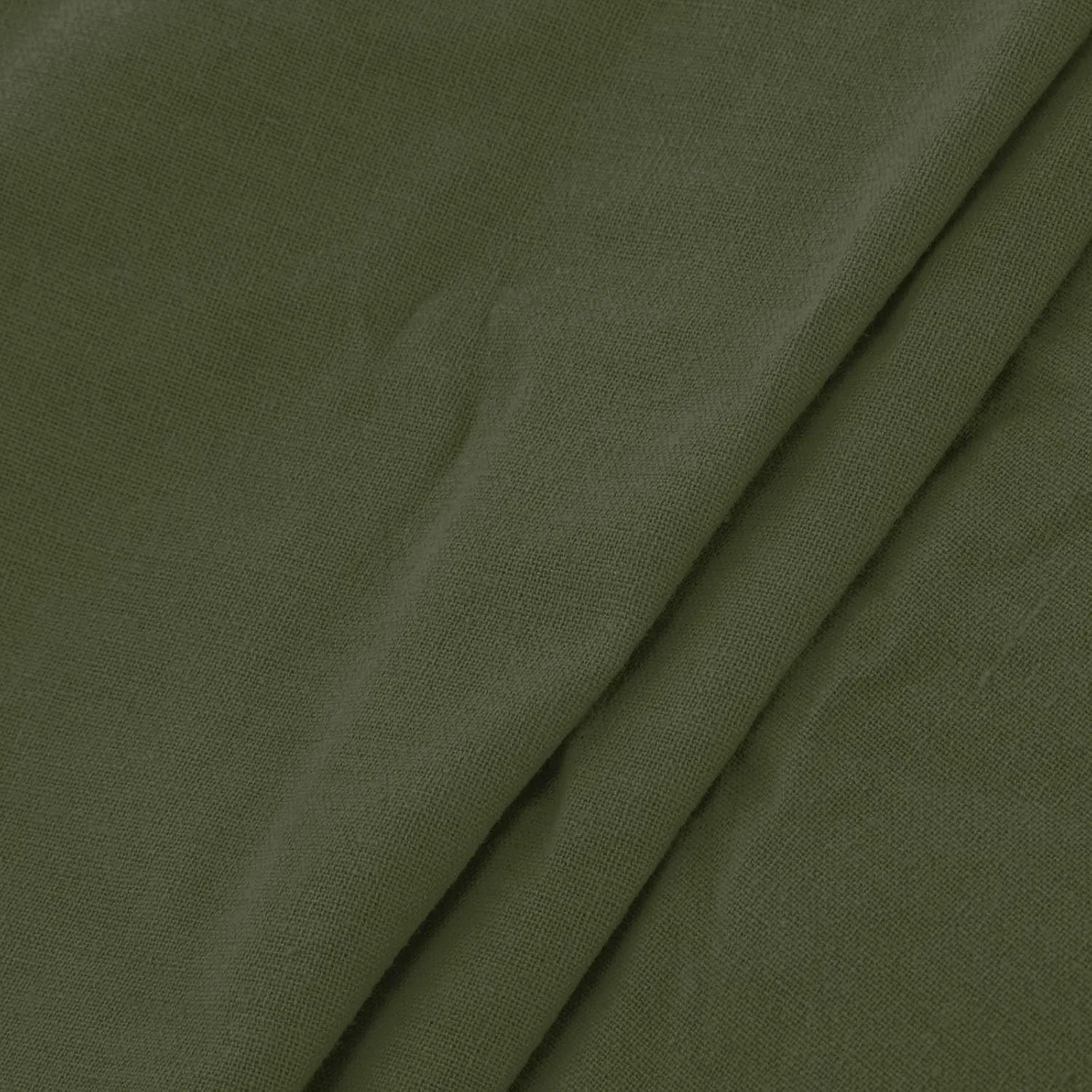 Женское летнее платье макси из хлопка и льна с V-образным вырезом, Army Green — фото 4