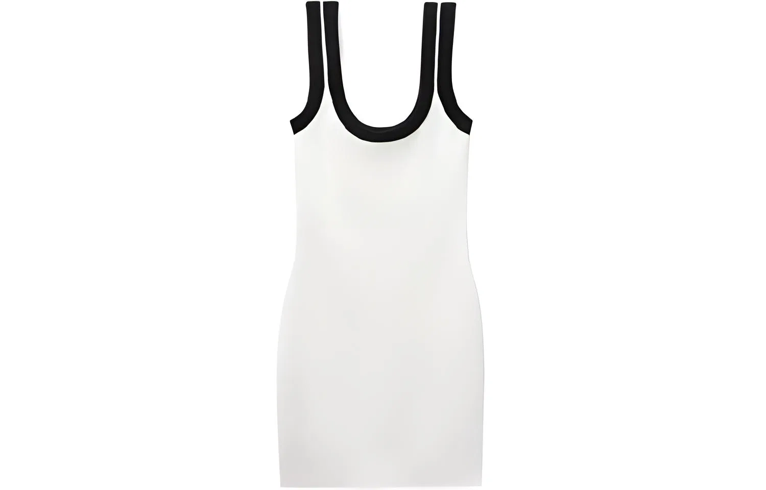 Женское платье без рукавов белое с круглым вырезом Alexander Wang, White