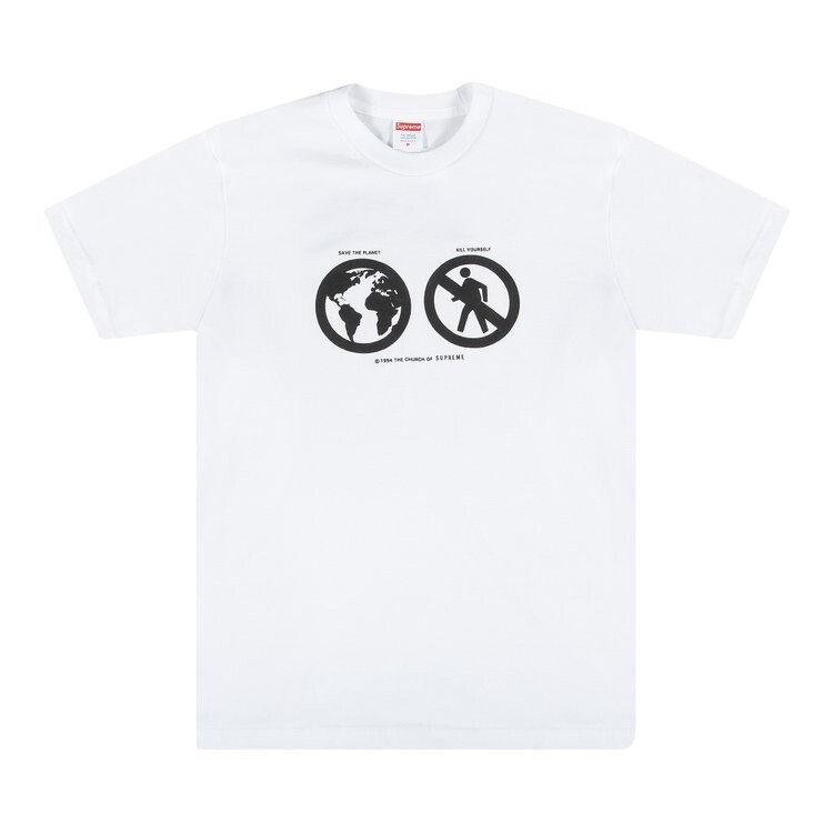 

Футболка Supreme Save The Planet T-Shirt 'White', белый