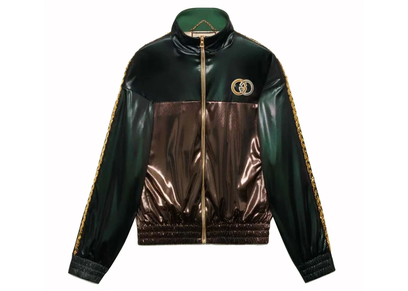 Мужская куртка с принтом Gucci, Green/Brown