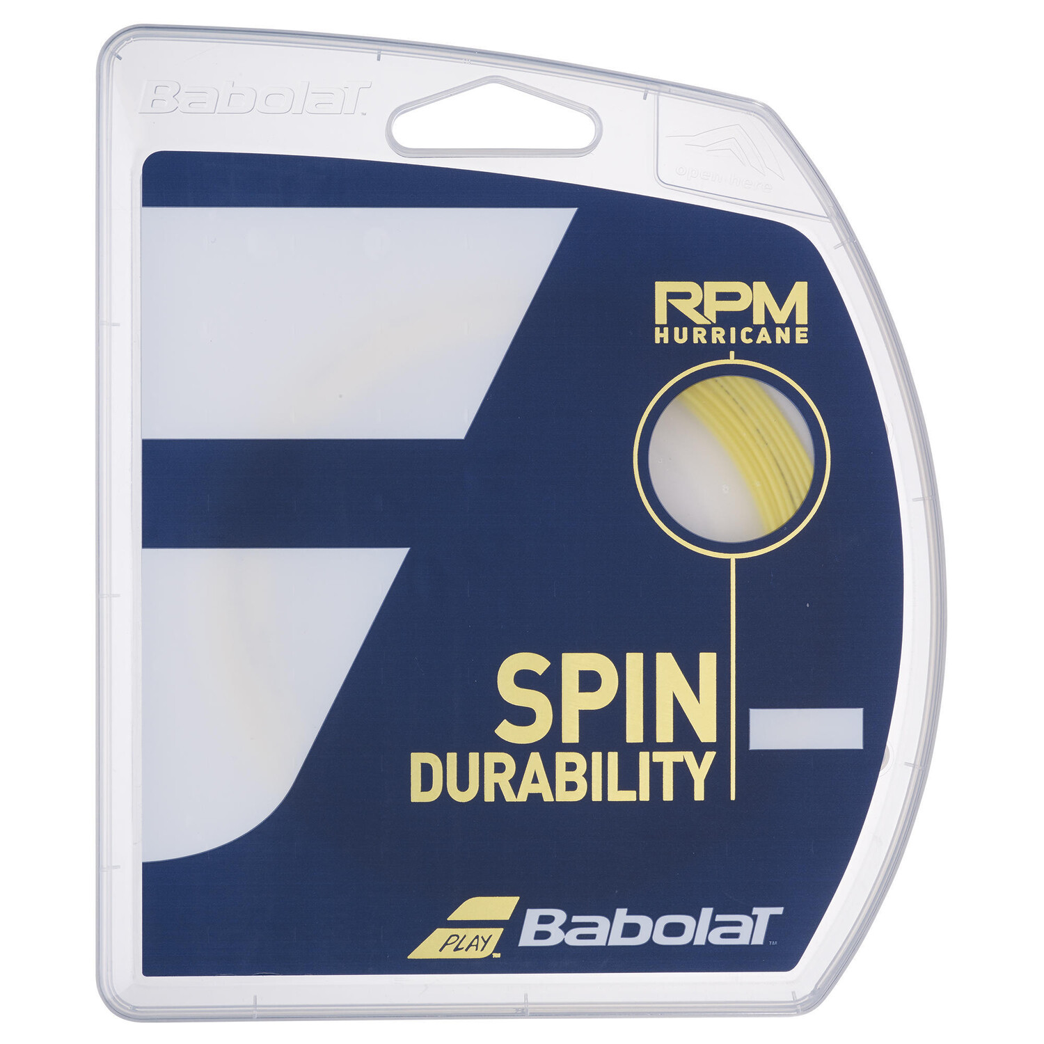 

Теннисная струна Babolat монофибра RPM Hurricane 1,25 мм желтая, светло-желтого
