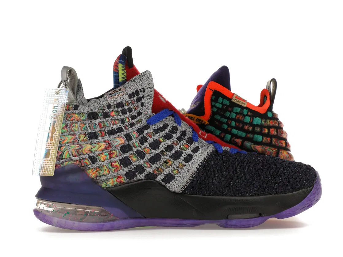 Детские кроссовки для баскетбола Nike LeBron 17, Multi-Color/Multi-Color — фото 3