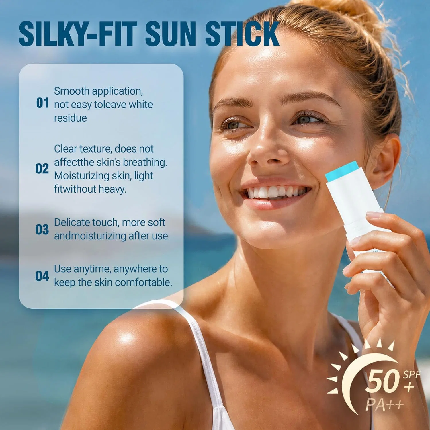 Солнцезащитный стик SPF 50, OPEIXSAYKOC, с экстрактом центеллы азиатской, 7 г — фото 3