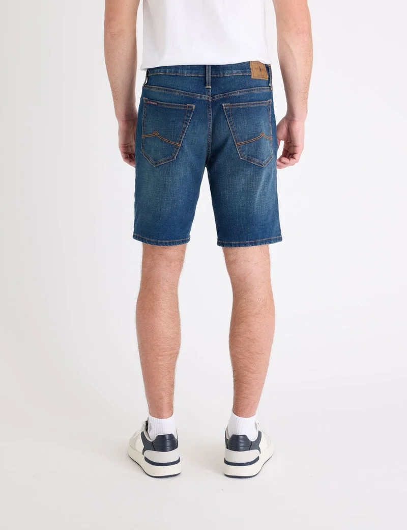Мужские шорты U.S. Polo Assn. 5 Pocket Slim Straight 9.5" Denim, темно-синий — фото 2