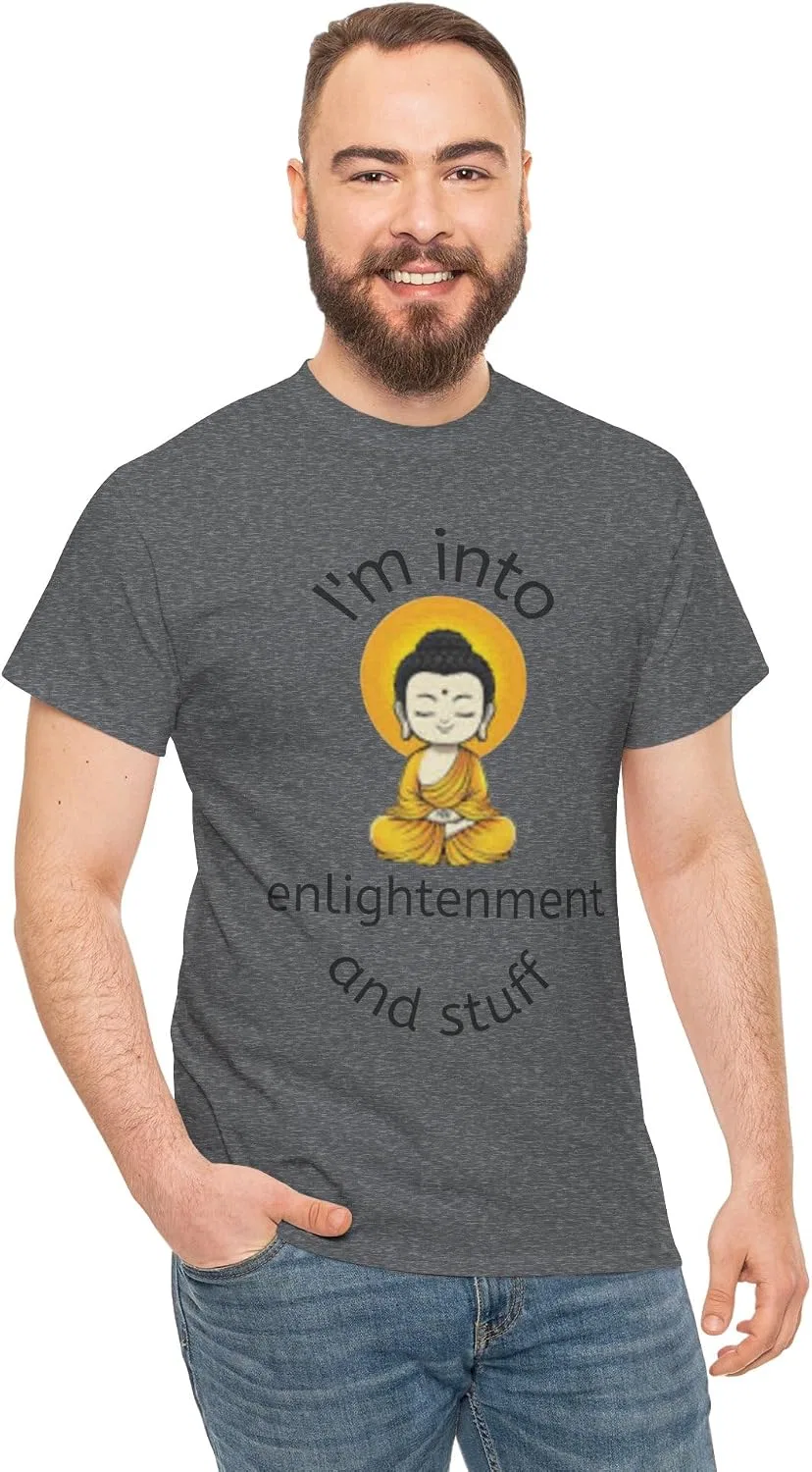 Женская футболка с принтом I'm into Enlightenment, графитовый меланж — фото 2