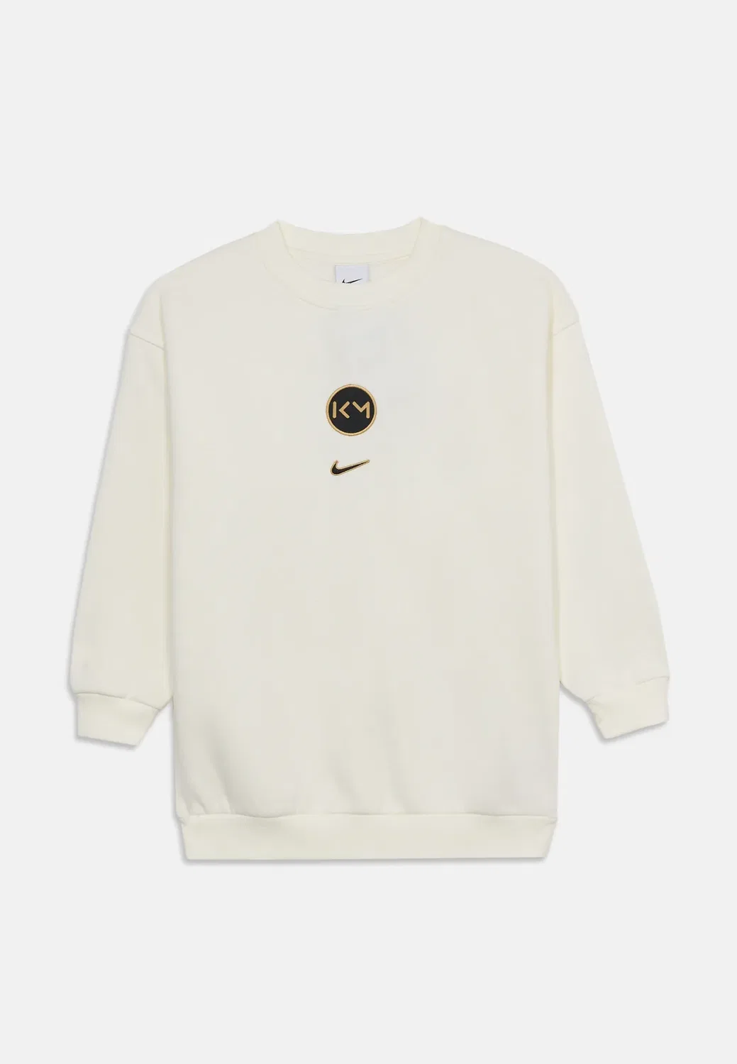 Толстовка унисекс большого размера с логотипом клуба Килиана Мбаппе Nike Performance, Off-White/Gold-Coloured — фото 3