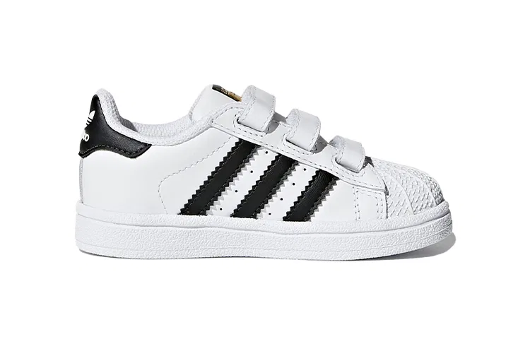 Детские кроссовки для малышей с золотыми деталями SUPERSTAR CF Adidas Originals, White Black — фото 3