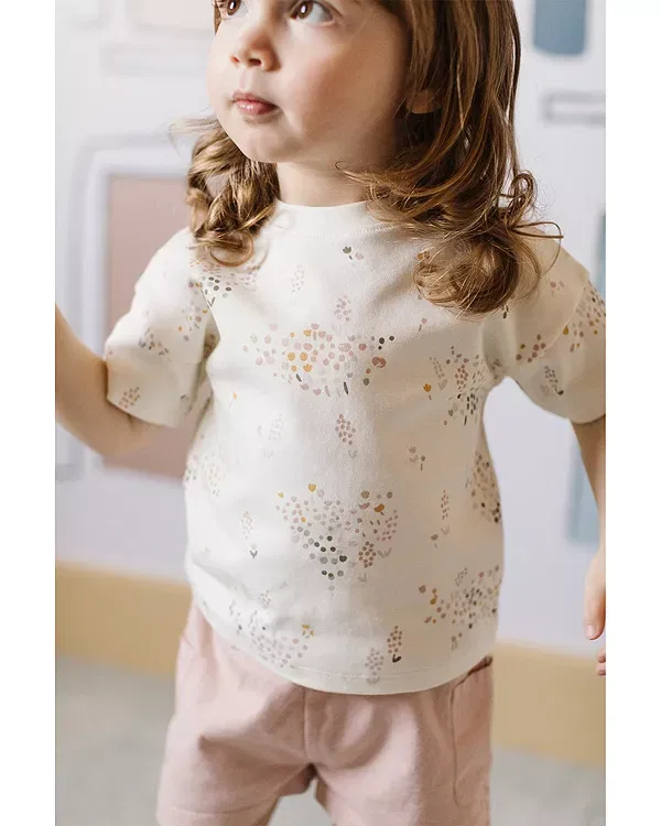 Детская футболка с принтом Unisex Dropped Shoulder Tee Pehr, Flower Patch — фото 4