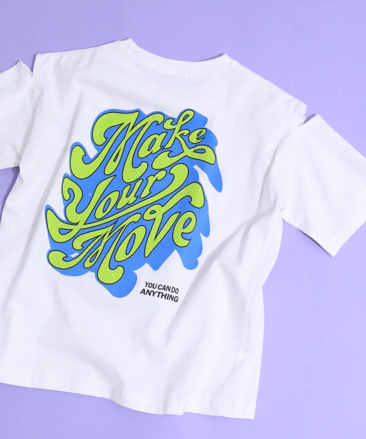 Детская футболка с открытыми плечами, модель Empty Shoulder FUNALIVE, White