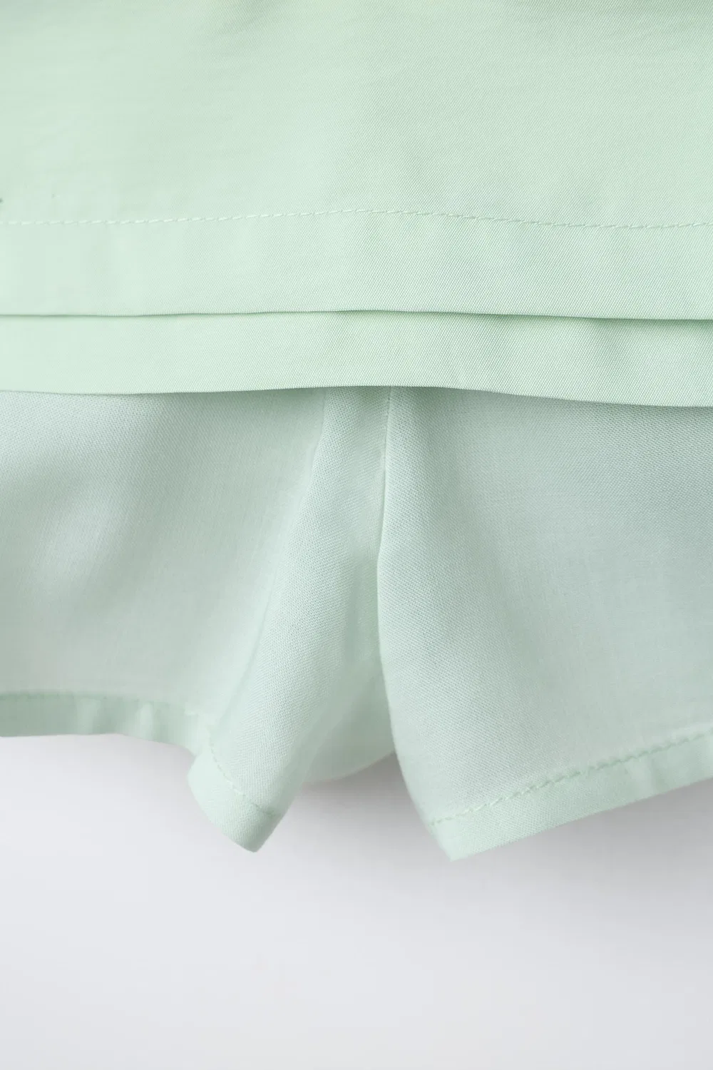 Юбка из тафты с декоративной отделкой на талии ZARA, Light Lime Green — фото 4
