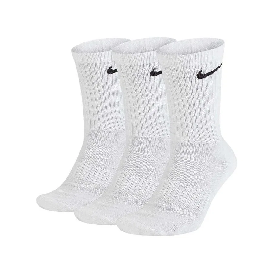 Носки спортивные с усиленной пяткой и мыском Everyday Cushion Crew Nike, S, Белый