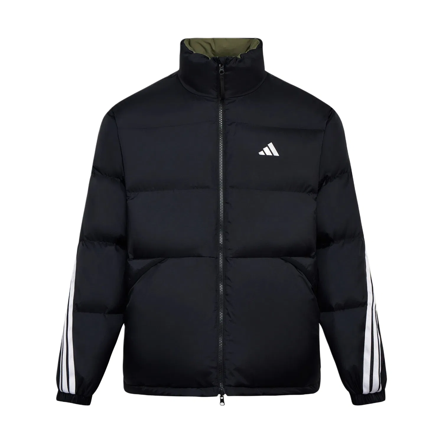 Утепленное пальто с воротником-стойкой Adidas Terrex, Black/Green