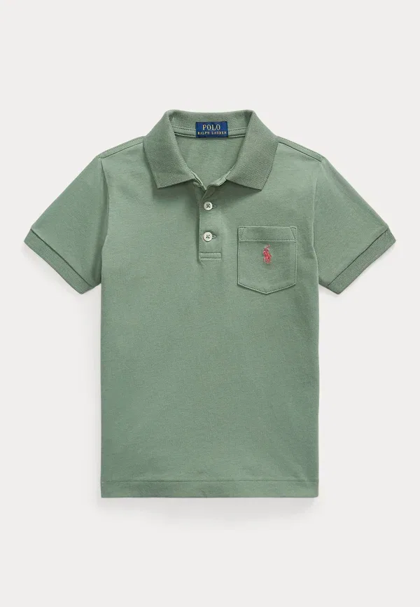 Поло хлопковое джерси с нагрудным карманом Cotton Jersey Pocket Polo Shirt Polo Ralph Lauren, fatigue