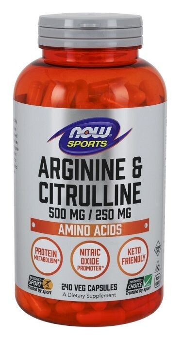 

Now Foods Arginine & Citruline набор аминокислот в капсулах, 240 шт.