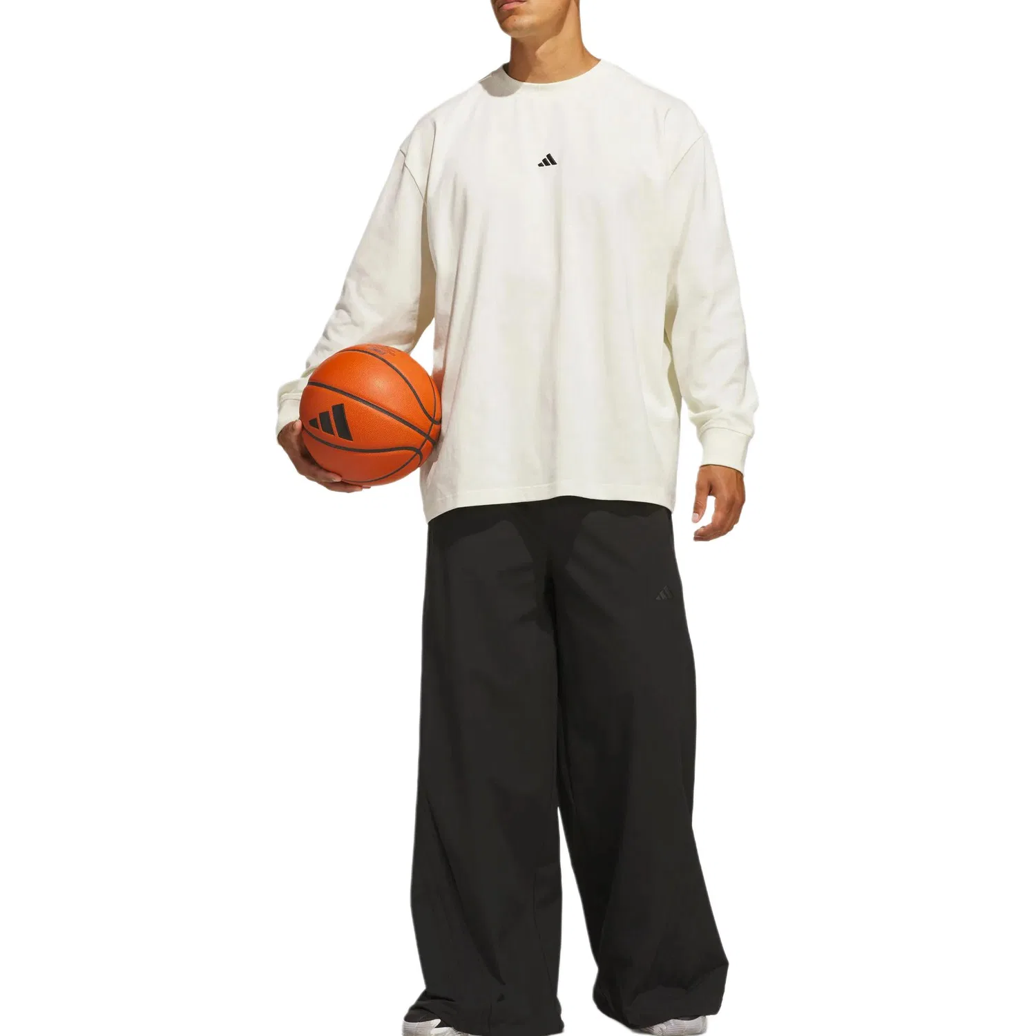 Футболка с круглым вырезом Adidas Basketball Jade White — фото 4