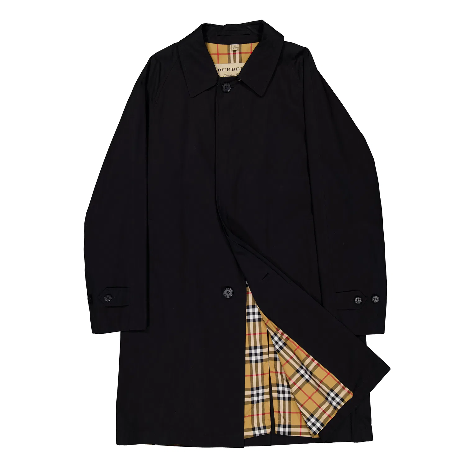 Пальто из габардина The Camden Gabardine Car Coat Burberry, Black — фото 2