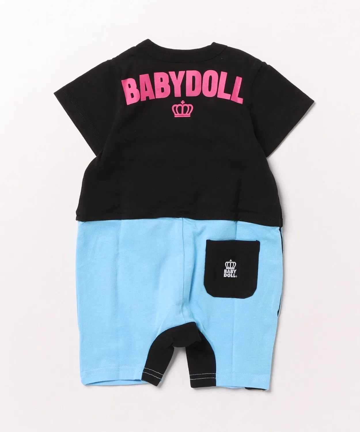 Детский боди-комбинезон с длинным рукавомNeon Back Logo 1642B BABYDOLL, Turquoise Blue — фото 2