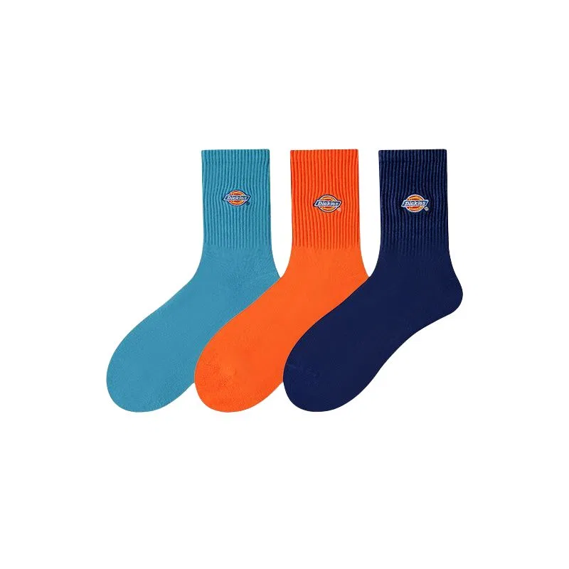Носки высокие детские унисекс [3 Pack] Dickies, Light Blue/Orange/Dark Blue
