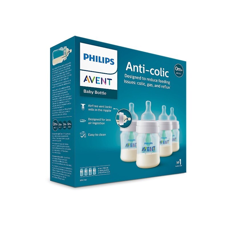 Бутылочки для кормления 4 шт. по 120 мл. Philips Avent Anti-Colic, прозрачный — фото 3