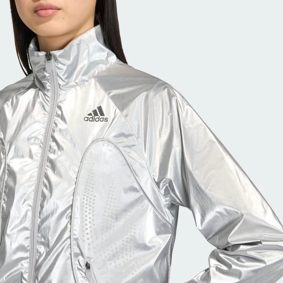 Куртка спортивная с длинным рукавом F50 Tracktop adidas, Серебристый — фото 4