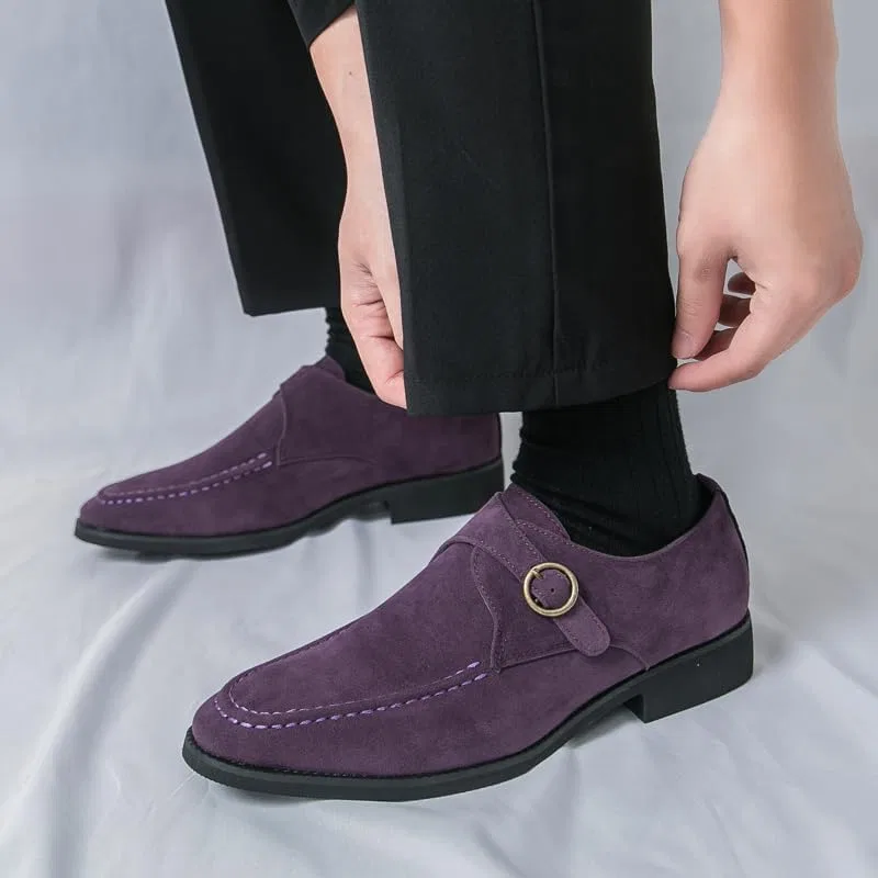 Лоферы Monk Straps Purple, размер 38-46 Senlongbao — фото 3