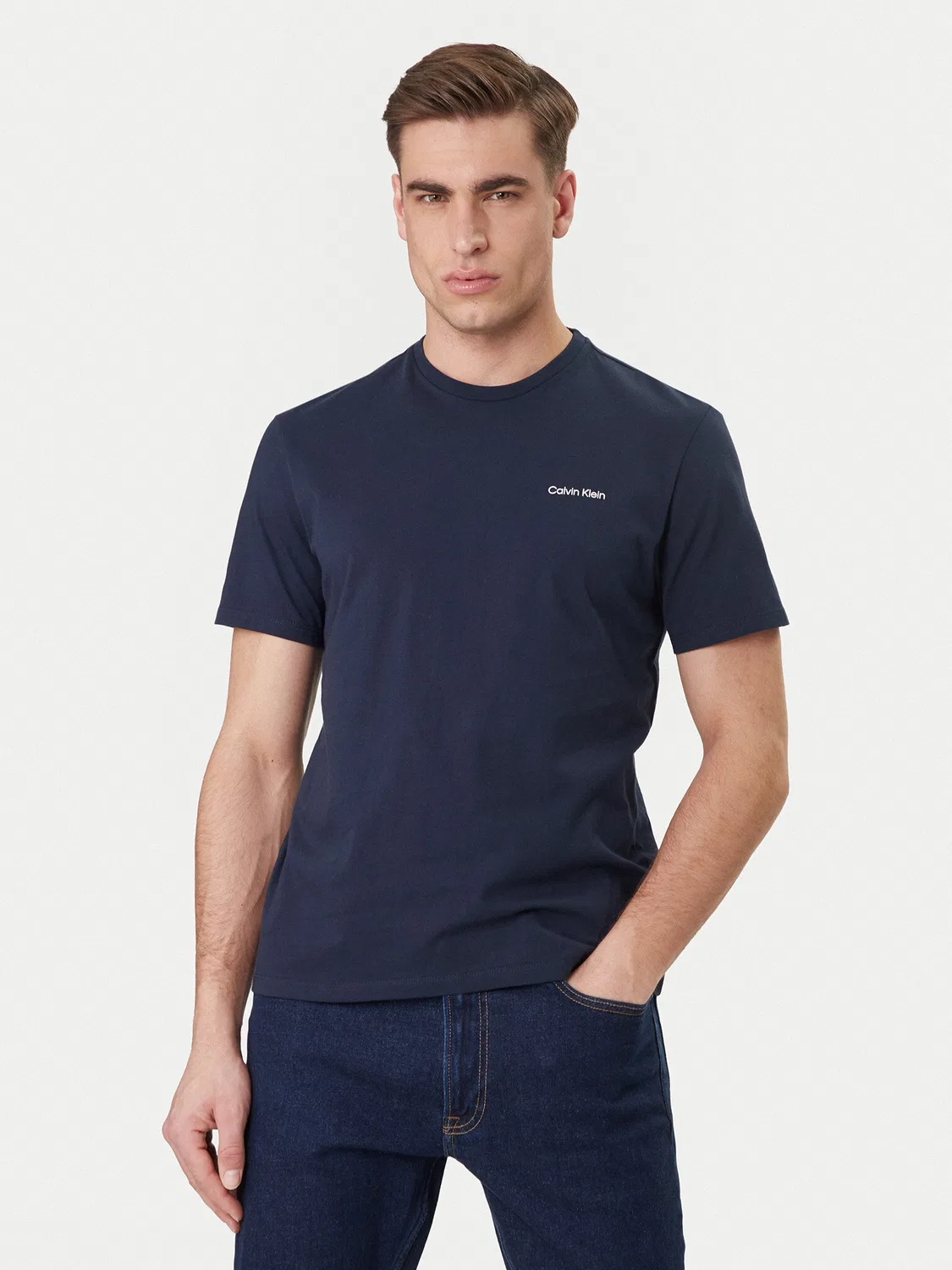 Мужская футболка стандартного кроя Micro Logo Calvin Klein, темно-синий