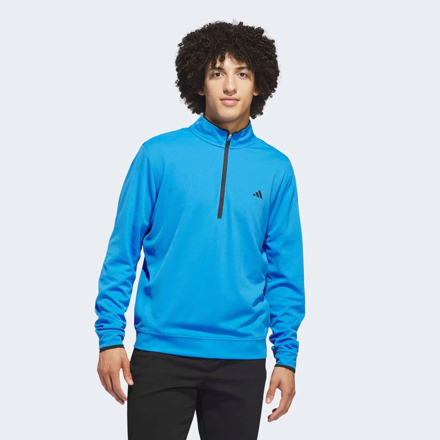 Мужской гольф-худи с молнией до груди Adidas Performance, Lucid Ray Blue