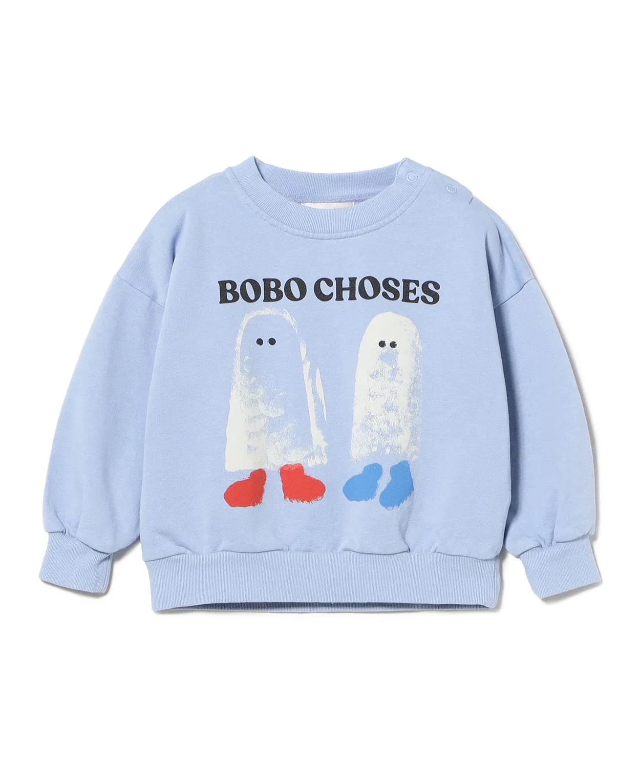 Детский свитшот с длинным рукавомBOBO CHOSES Monster Kodomo Beams, Сакс Блю — фото 4