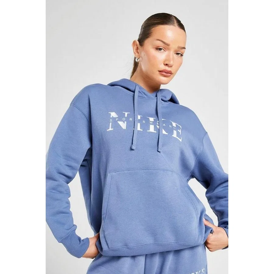 Женский худи из футера с капюшоном Nike Sportswear Phoenix, Синий
