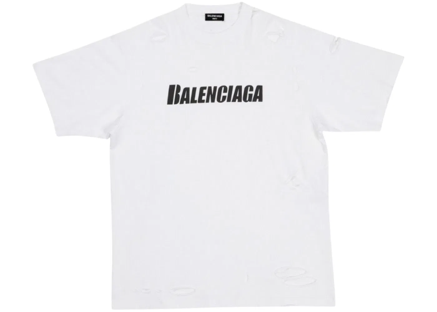 Мужская футболка свободного кроя Caps Boxy Oversized Fit Tee Balenciaga, White