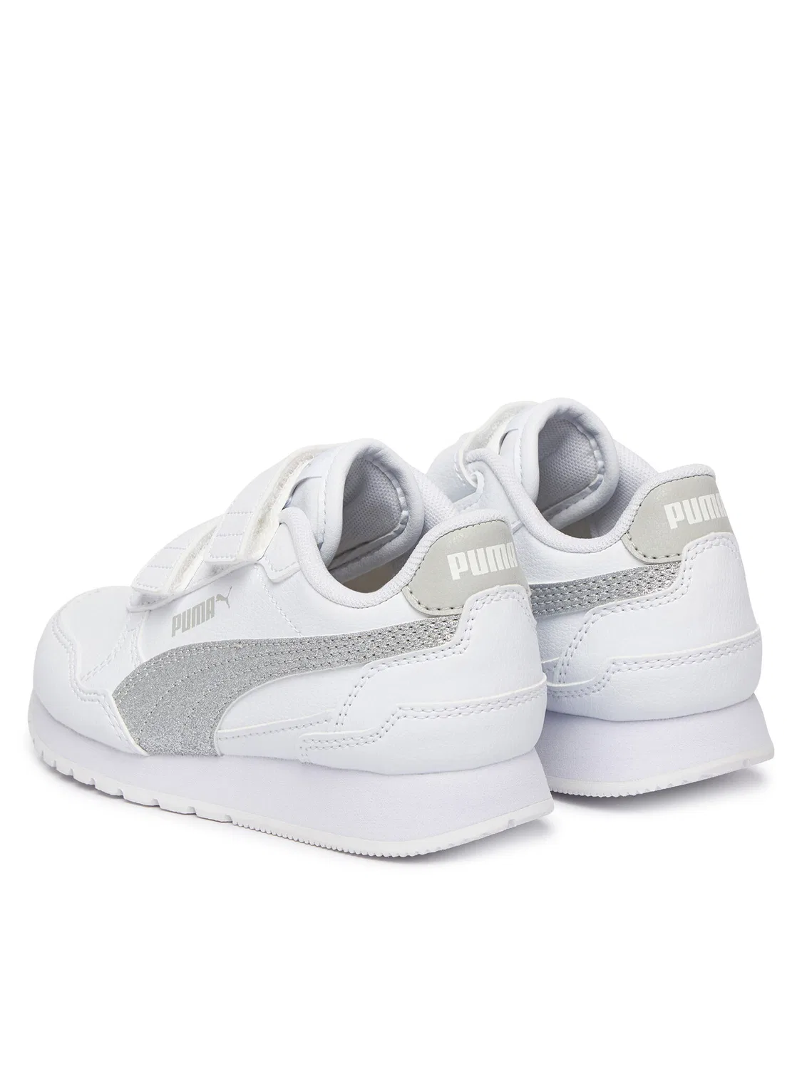 Кроссовки для девочки St Runner Glitter Puma, белый — фото 3