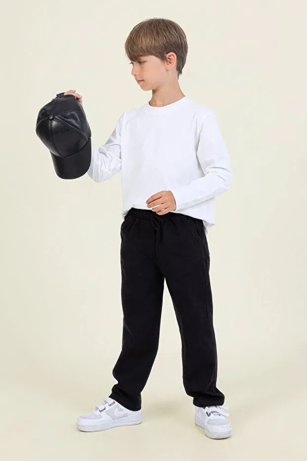 Детские брюки для мальчиков из габардина Relaxed Fit Dmb Boys & Girls, Black