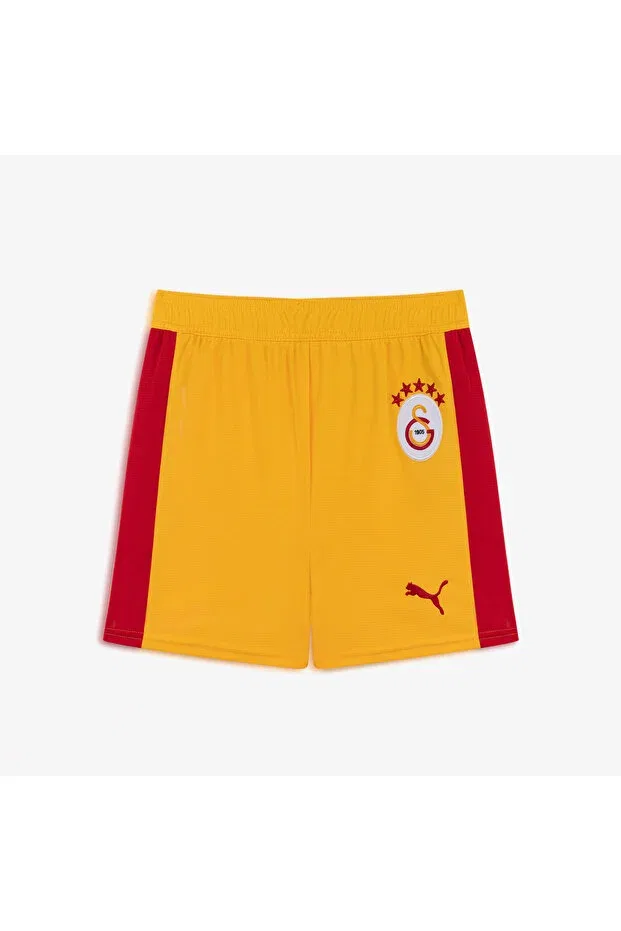 Детские шорты для девочек спортивные Galatasaray s.k retro kids' yellow football shorts Puma, 1279 — фото 3