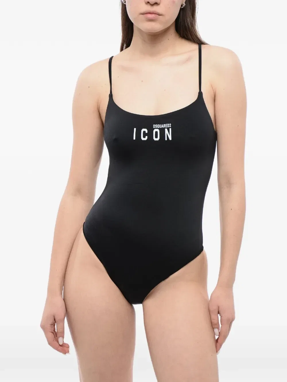 Купальник Icon с логотипом Dsquared2, черный