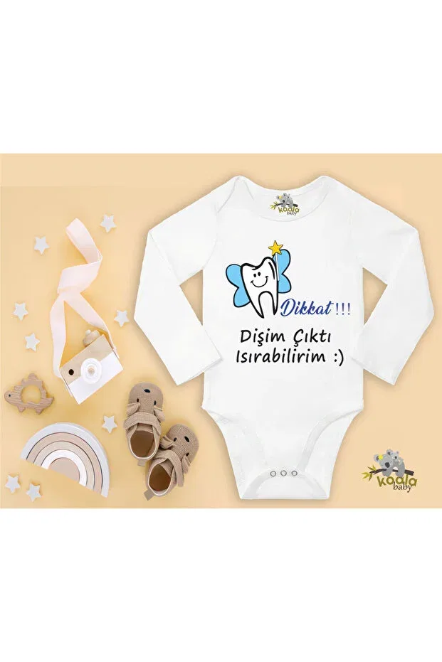 Детское боди с принтом Tooth Wheat Tooth Party Tooth Costume Baby Body Cactus Collection, White