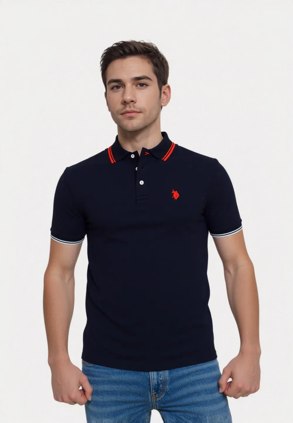 Рубашка-Поло с коротким рукавом Barney U.S. Polo Assn., Schwarz